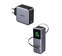 UGREEN Nexode 100W Chargeur USB C avec 165W Power Bank 20000mAh Câble USB C Rétractable Intégré