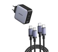 UGREEN Nexode 100W Chargeur USB C avec UGREEN 240W Lot de 2 Câble USB C vers USB C PD 3.1 2M