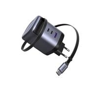 UGREEN Nexode 100W Chargeur USB C Rapide avec Câble Rétractable Intégré GaNInfinity Compatible avec MacBook Pro Air iPhone 16e Plus Pro Max 15 14 13 12 Galaxy S25 Ultra S24 S23 S22 Pixel 9 8 iPad