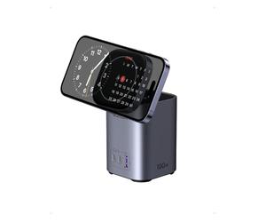 UGREEN Nexode 100W GaN Chargeur Station 3 Ports et Qi2 15W Charge Induction sans Fil Prise Secteur Bureau Compatible avec MagSafe iPhone 17 Pro Max Air 16 Plus 15 14 13 12 Galaxy S25 S24 iPad MacBook