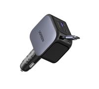 UGREEN Nexode 145W 4 en 1 Chargeur Allume Cigare USB C Rétractable Chargeur Voiture Charge Rapide Compact Compatible avec MacBook Pro Air iPad iPhone 16 Plus Pro Max 15 14 13 Galaxy S24 Ultra