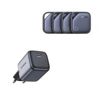 UGREEN Nexode 30W Chargeur USB C Rapide avec Lot de 4 FineTrack Finder Tag Traceur Fonctionne avec Find My iOS Uniquement