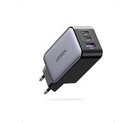 UGREEN Nexode 65W Chargeur USB C Rapide 3 Ports GaN Prise USB C Compatible avec iPhone 17 Pro Max Air 16 15 14 13 12 Galaxy S26 S25 S24 A16 Pixel 10 9 iPad MacBook Air Pro Neo M5 M4 M3 M2 M1 (Noir)