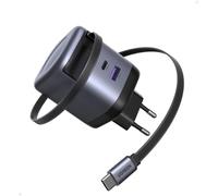 UGREEN Nexode 65W Chargeur USB C Rapide avec Câble Rétractable GaN Tech | Compatible avec iPhone 17 Pro Max Air 16e 15 14 13 12 iPad MacBook Pro Air Neo Galaxy PPS 45W S26 S25 S24 S23 Pixel 10 9 8