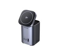 UGREEN Nexode 65W GaN Chargeur Station 3 Ports et Qi2 15W Induction | Chargeur Induction sans Fil Compatible avec MagSafe iPhone 17 16 15 14 13 12 Galaxy S26 S25 S24 iPad MacBook Pro Air Neo