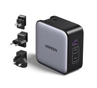 UGREEN Nexode 65W GaN USB C Chargeur de Voyage 3 Ports Adaptateur International avec Prises EU UK US Compatible avec iPhone 17 Pro Max Air 16 15 14 13 MacBook Pro Air M4 M3 M2 M1 Galaxy S25 Ultra S24