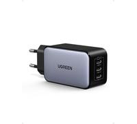 UGREEN Nexode 65W Prise Chargeur Triple USB C Charge Rapide GaNInfinity | Compatible avec iPhone 18 Pro Max 17 16 15 14 13 12 Galaxy PPS 45W S26 S25 S24 S23 A15 iPad MacBook Neo Air Pro Pixel 10