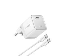 UGREEN Nexode Air 65W Chargeur USB C Rapide GaNInfinity avec Câble (Blanc)