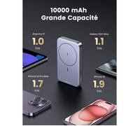 UGREEN Nexode Batterie Externe Magnétique sans Fil 10000mAh 20W Power Bank Induction USB C USB A Charge Rapide PD QC 3.0 Compatib