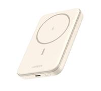UGREEN Nexode Mini Batterie Externe 5000mAh 15W Compatible avec MagSafe iPhone 17 16 15 14 13 Air Plus Pro Max Power Bank Induction USB C Charge Rapide Chargeur Portable Magnétique sans Fil (Beige)