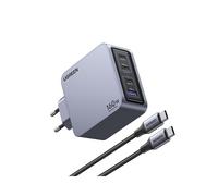 Ugreen Nexode Pro 160W Chargeur GaN 4 Ports (3x USB-C, 1x USB-A) Secteur Noir/Gris, Power Delivery 3.1, Protections Sur-courant/Surtension/Surchauffe, Câble USB-C inclus