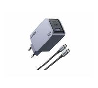 Ugreen Nexode Pro EU 3-Port GaN PD Fast Charger With USB-C Cable Universel Noir, Gris Secteur Charge rapide Intérieure