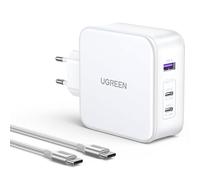UGREEN Nexode USB-A+2*USB-C 140W GaN Tech. & USB-C Kabel 2m, weiß