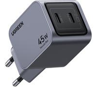 Ugreen Chargeur secteur GaN 2 ports USB‑C 45W Gris