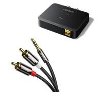 UGREEN Récepteur Bluetooth 6.0 LDAC pour Chaîne HiFi avec Câble Cinch Jack 3.5mm Mâle vers 2 RCA Mâle