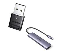 UGREEN Revodok 1071 Hub USB C et Dongle Bluetooth 6.0 Clé USB Bluetooth pour PC Plug et Play Hub USB C 7 en 1 Adaptateur Multiport Docking Station