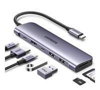 UGREEN Revodok 1071 Hub USB C HDMI 4K Lecteur de Carte SD TF PD 100W Multi Data Ports 5Gbps 7 en 1 Docking Station Compatible avec iPhone 16 15 MacBook iPad Pro Air Mac Mini M4 Surface Galaxy S24