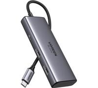 Ugreen Revodok 206 - USB Type-C - HDMI - USB 3.2 Gen 1 (3.1 Gen 1) Type-A - USB 3.2 Gen 1 (3.1 Gen 1) Type-C - 5000 Mbit/s - argenté - 100 W - câble rond (15852)