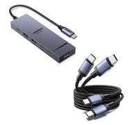 UGREEN Revodok Pro 106 10Gbps Hub USB C HDMI 4K 60Hz avec UGREEN Lot de 2 Câble USB C vers USB C PD 3.1 5A 48V 240W 2M