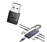 UGREEN Revodok Pro 1091 Hub USB C et Dongle Bluetooth 6.0 Clé USB Bluetooth pour PC Plug et Play Hub USB C Ethernet Gigabit 9 en 1 Docking Station