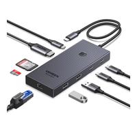 UGREEN Revodok Pro 1091 Hub USB C Ethernet Gigabit 9 en 1 Docking Station | HDMI 4K 60Hz, 10Gbps Transfert Rapide, RJ45 1000Mbps, Lecteur de Carte SD TF, PD 100W, Compatible avec MacBook Pro Air Neo