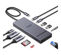 UGREEN Revodok Pro 2111 Hub USB C 11 en 1 Docking Station Double Affichage | 1 HDMI 4K60Hz, DisplayPort 4K120Hz, 10Gbps, 2A2C Data Ports, Ethernet Gigabit, PD 100W Charge, SD TF, Audio 3,5mm