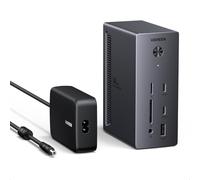UGREEN Revodok Pro Docking Station USB C 2 HDMI 4K 60Hz et 1 DisplayPort 8K 30Hz 14 en 1 Station Accueil Triple Écran Extension pour Ordinateur avec Multi USB 10Gbps RJ45 PD Charge SD TF 3.5mm Port