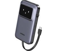 UGREEN Robot 10000mAh à charge rapide 30W Power Bank avec câble USB-C intégré, šedý