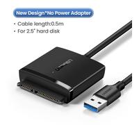 Ugreen SATA à USB Adaptateur USB 3.0 2.0 Câble à Sata Convertisseur pour Samsung Seagate WD 2.5 3.5 HDD SSD Disque Dur USB Sata adaptateur - Type New-No Power Adapter-USB 3.0 Model