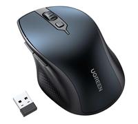 UGREEN Souris sans fil ergonomique Bluetooth 5.0 pour ordinateur portable, 2,4 G sans fil avec récepteur USB, 1000/1600/2000/4000 DPI, souris silencieuse à 5 boutons pour MacBook, PC, ordinateur de