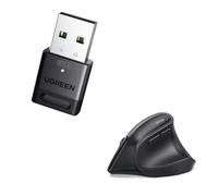 UGREEN Souris Ergonomique sans Fil et Dongle Bluetooth 6.0 2,4G Souris Verticale Bluetooth 4000 DPI Clé USB Bluetooth pour PC Plug et Play