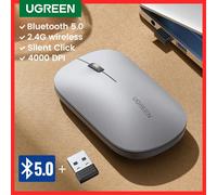 UGREEN - souris sans fil Bluetooth 2.4G, silencieuse, 4000 DPI, pour MacBook, tablette, ordinateur portable, PC BT5.0 - 2.4G Green