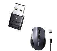 UGREEN Souris sans Fil Bluetooth et 2,4GHz et Dongle Bluetooth 6.0 Clé USB Bluetooth pour PC