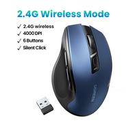 UGREEN-Souris sans Fil Ergonomique,4000 ug I,Silays euse,6 lèvent,pour MacPle,Tablette,Ordinateur Portable,2.4G - Type 4000DPI 2.4G Blue