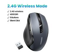 UGREEN-Souris sans Fil Ergonomique,4000 ug I,Silays euse,6 lèvent,pour MacPle,Tablette,Ordinateur Portable,2.4G - Type 4000DPI 2.4G Black #A