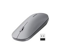 UGREEN Souris sans Fil Plate Silencieuse 2,4 GHz 4000 DPI Régléable Wireless Mouse Mince Compatible avec Mac Ordinateur PC Portable Tablette (Gris)