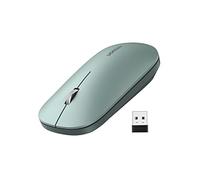 UGREEN Souris sans Fil Plate Silencieuse 2,4 GHz 4000 DPI Régléable Wireless Mouse Mince Compatible avec Mac Ordinateur PC Portable Tablette (Vert)