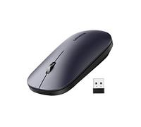 UGREEN Souris sans Fil Plate Silencieuse 2,4 GHz 4000 DPI Régléable Wireless Mouse Mince Compatible avec Mac Ordinateur PC Portable Tablette (Noir)