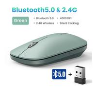 UGREEN-Souris sans fil pour MacPlePro,Dallas M2,iPad,tablette,ordinateur portable,PC,clic silencieux,4000G,2.4 ug I,40db - Type Bluetooth 2.4G Green