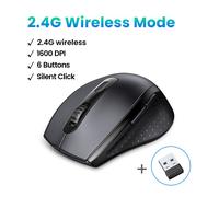 UGREEN-Souris sans fil silencieuse pour ordinateur,récepteur USB 1600 GHz pour PC,MacPle,tablette,ordinateur portable,2.4 ug I, - Type 2.4G Black #A