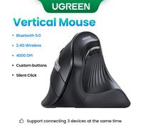 UGREEN-Souris Verticale Sans Fil,Bluetooth Inconnu,2.4G,Ergonomique,4000 ug I,6 lèvent Muets,pour MacPle,Tablette,Ordinateur,PC - Type Vertical Mouse #B