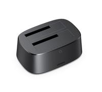 UGREEN Station d'accueil pour Disque Dur, USB 3.0 HDD Docking Station pour 2,5 et 3,5 Pouces SATA HDD/ SSD, 5Gbps Adaptateur Dual Bay Disque Dur Supporte Clonage Hors Ligne et UASP