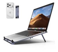 UGREEN Support Ordinateur Portable Aluminium 17,3 Pouces | Ventilé Léger Laptop Stand Pliable Porte PC Réglable Ergonomique Compatible avec MacBook Pro Air iPad HP Dell ASUS MSI