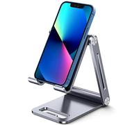 UGREEN Support Téléphone Bureau en Aluminium Stand Smartphone Pliable Ajustable Compatible avec iPhone 16 Plus Pro Max 15 14 13 12 11 Galaxy S24 Ultra S23 S22 Pixel 8 7a 6a (Gris)