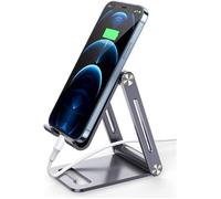 UGREEN Support Téléphone Bureau en Aluminium Stand Smartphone Pliable Ajustable Compatible avec iPhone 16 Plus Pro Max 15 14 13 12 11 Galaxy S24 Ultra S23 S22 Pixel 8 7a 6a (Gris)