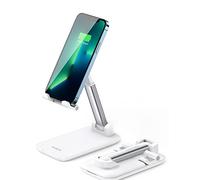 UGREEN Support Téléphone Bureau Réglable Pose Téléphone Portable Pliable Porte Stand Smartphone Table Compatible avec iPhone 14 Plus Pro Max 13 Mini 12 Galaxy S22 S21 Note20 Redmi Note 11 Pro (Blanc)