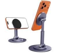 UGREEN Support Téléphone Magnétique Bureau Haut Réglable Porte Smartphone Aimanté Pliable Anneaux Métallique Inclus Compatible avec MagSafe iPhone 16 Plus Pro Max 15 Galaxy S24 Ultra (Gris)