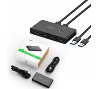 Ugreen switch box HUB switch 4x USB 3.2 Gen 1 USB splitter pour deux ordinateurs noir (US216 30768)