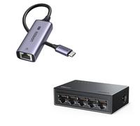 UGREEN Switch Ethernet Gigabit 5 Ports Hub Ethernet 10 100 1000Mbps Switch RJ45 Idéal pour Bureau et Maison Plug Play Multiprise RJ45 Compatible avec PC TV Imprimante Caméra Routeur