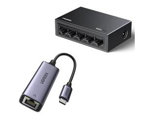 UGREEN Switch Ethernet Gigabit 5 Ports Hub Ethernet 10 100 1000Mbps Switch RJ45 Idéal pour Bureau et Maison Plug Play Multiprise RJ45 Compatible avec PC TV Imprimante Caméra Routeur
